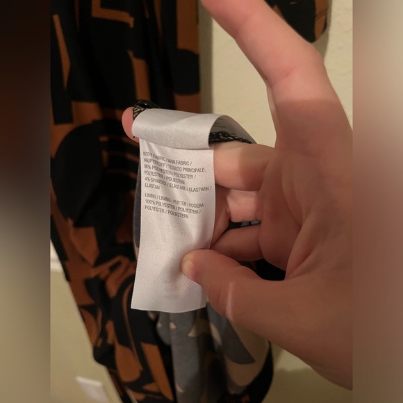 Susan Graver Black and Brown Midi Dress - Picture 3 of 9